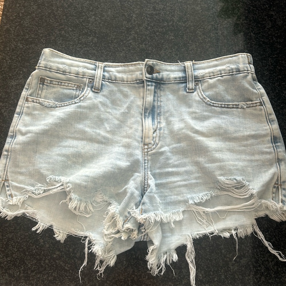Aerie cut off denim shirts